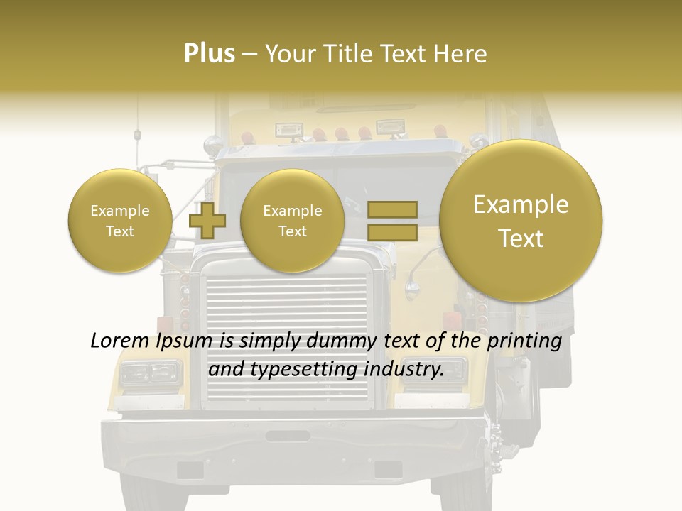 Bumper Truck Load PowerPoint Template