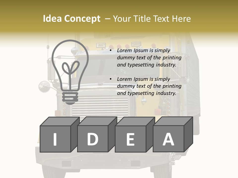 Bumper Truck Load PowerPoint Template