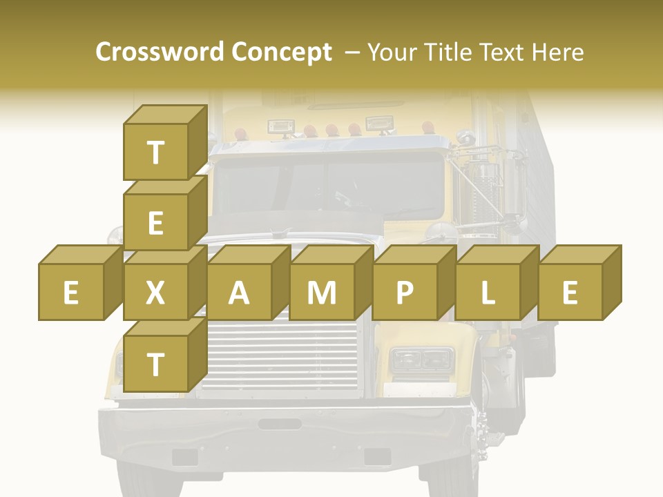 Bumper Truck Load PowerPoint Template