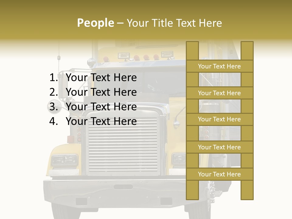 Bumper Truck Load PowerPoint Template