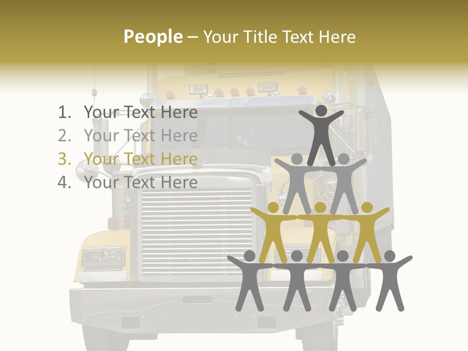 Bumper Truck Load PowerPoint Template