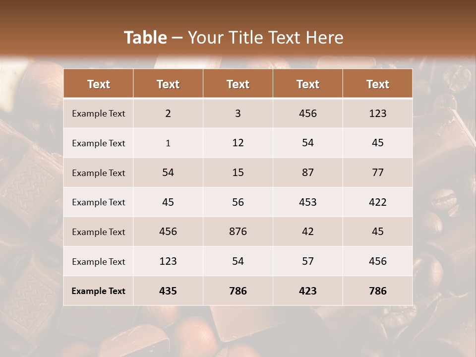 Sweetener Nutty Cocoa PowerPoint Template