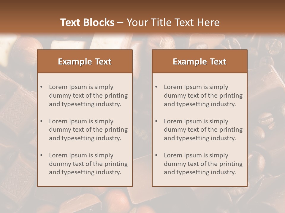 Sweetener Nutty Cocoa PowerPoint Template