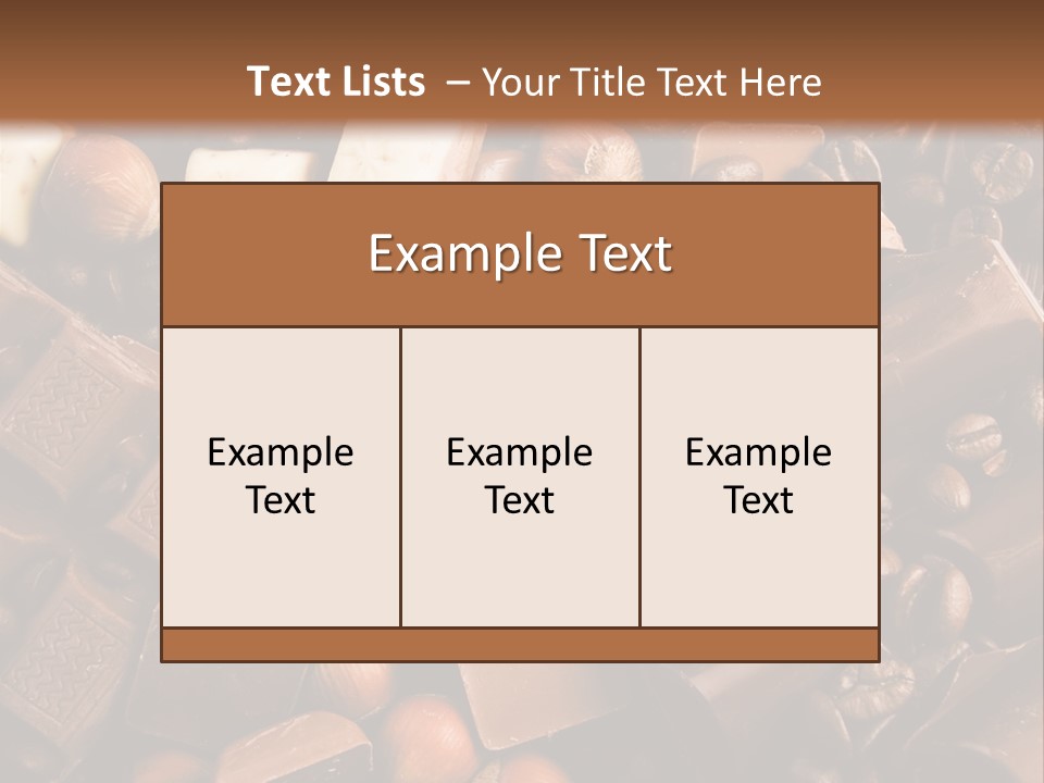 Sweetener Nutty Cocoa PowerPoint Template