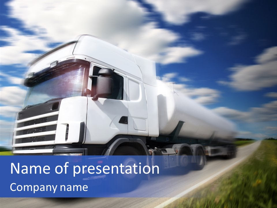 Speed Truck Deadline PowerPoint Template