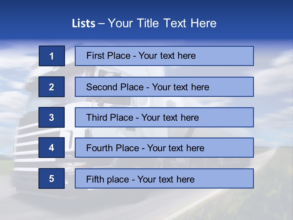 Speed Truck Deadline PowerPoint Template