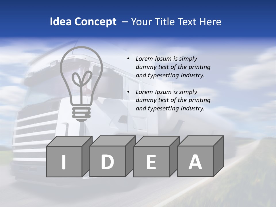 Speed Truck Deadline PowerPoint Template