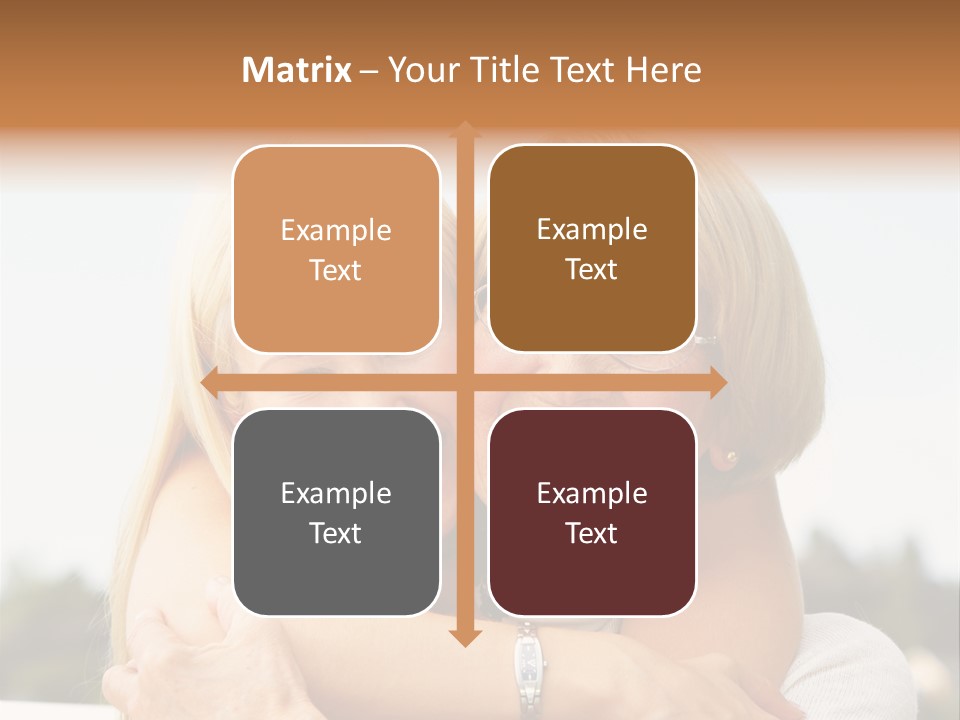 Granddaughter Elder Hug PowerPoint Template