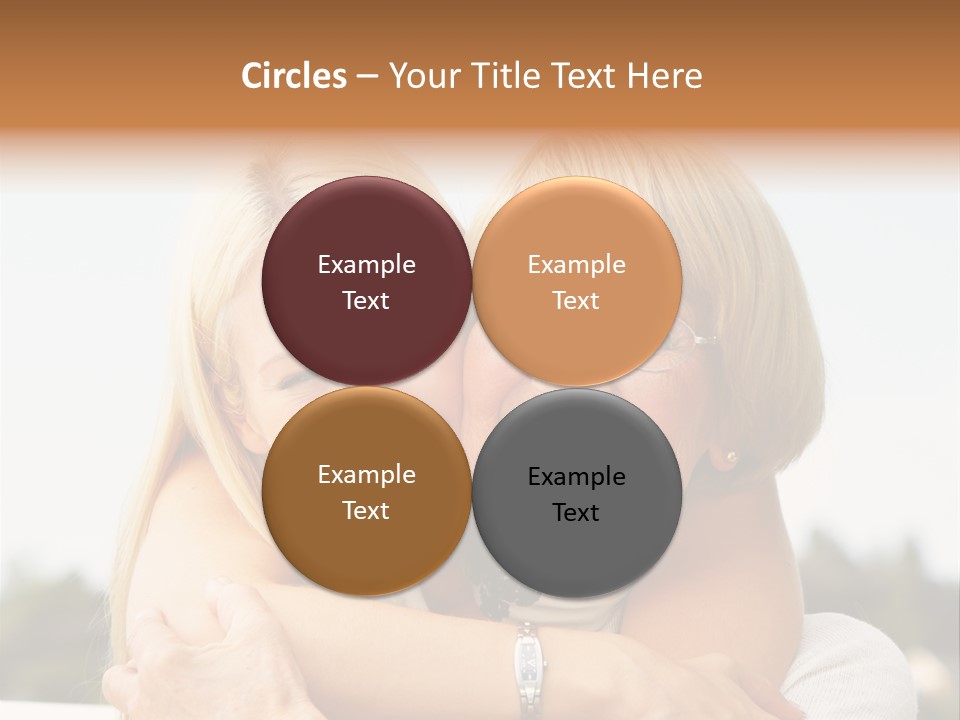 Granddaughter Elder Hug PowerPoint Template