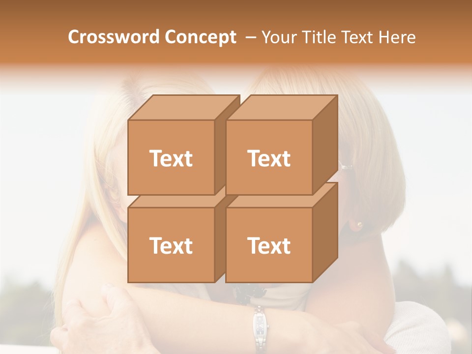 Granddaughter Elder Hug PowerPoint Template