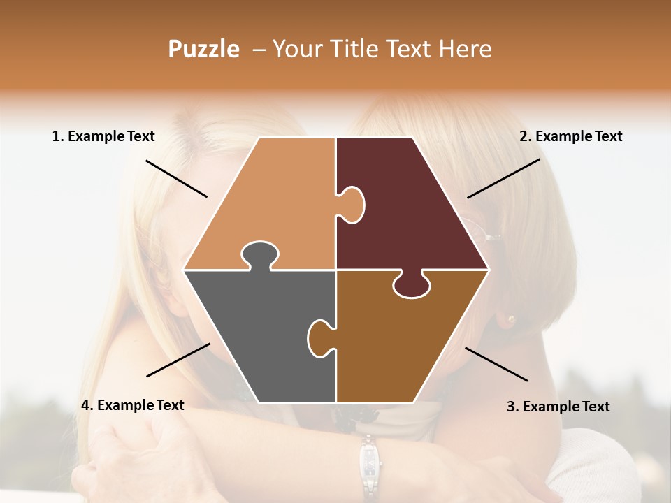 Granddaughter Elder Hug PowerPoint Template