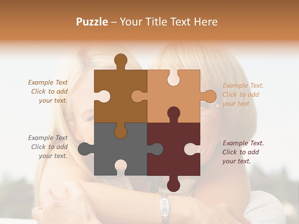 Granddaughter Elder Hug PowerPoint Template
