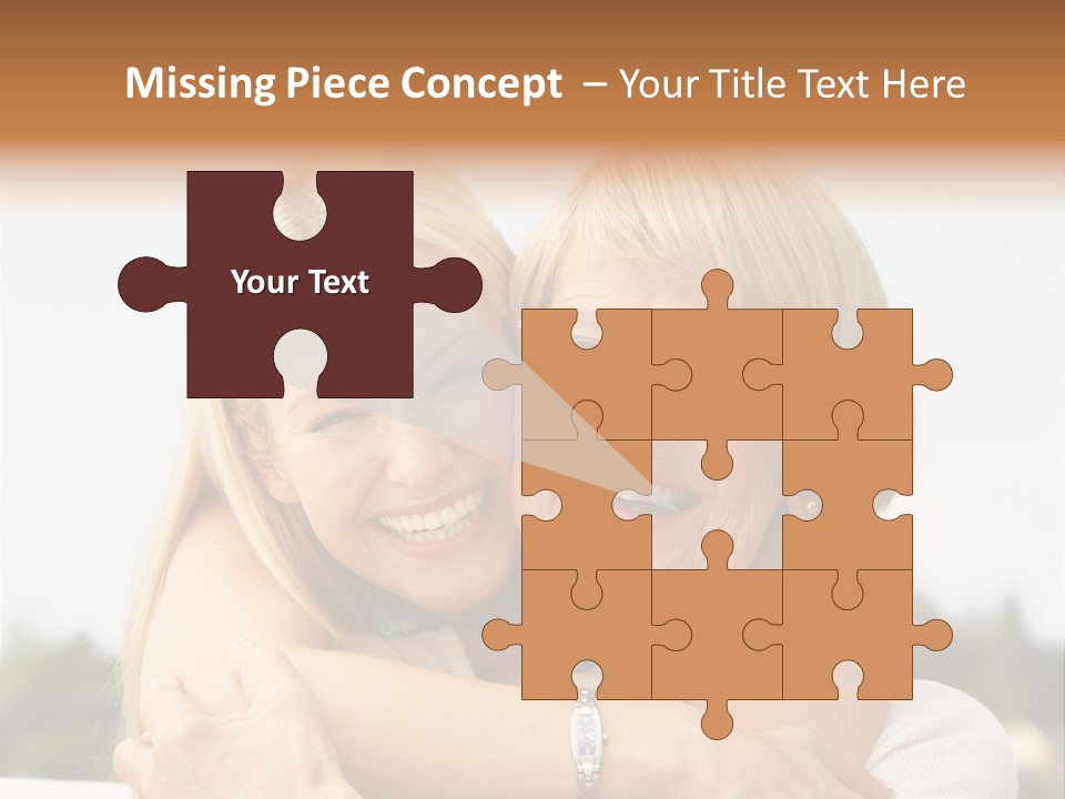 Granddaughter Elder Hug PowerPoint Template