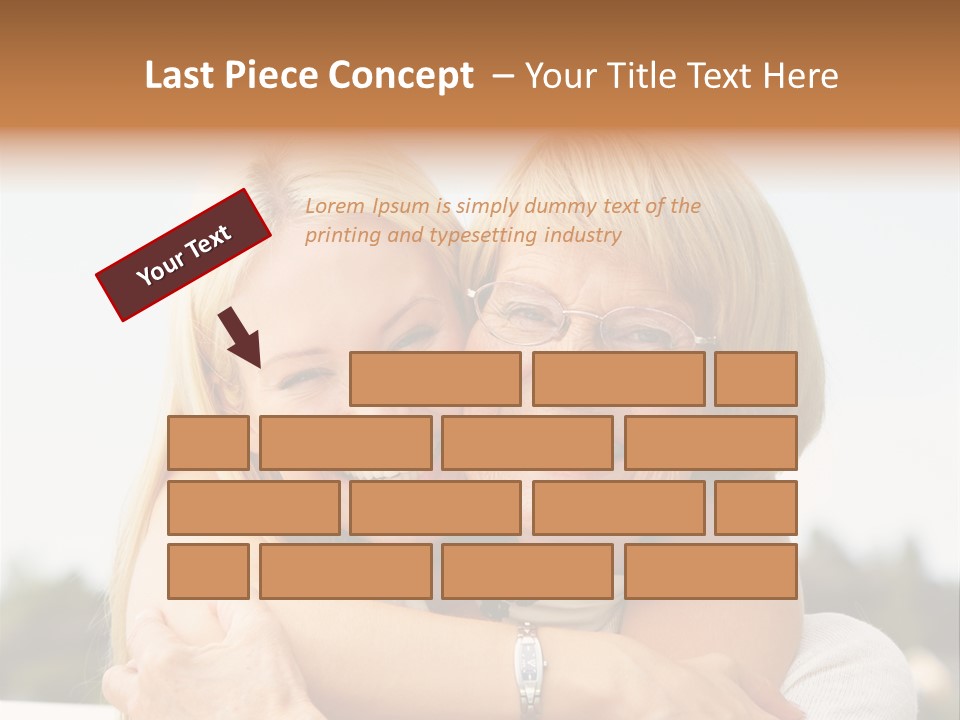 Granddaughter Elder Hug PowerPoint Template