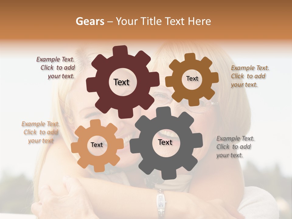 Granddaughter Elder Hug PowerPoint Template