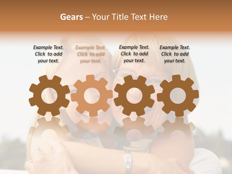 Granddaughter Elder Hug PowerPoint Template