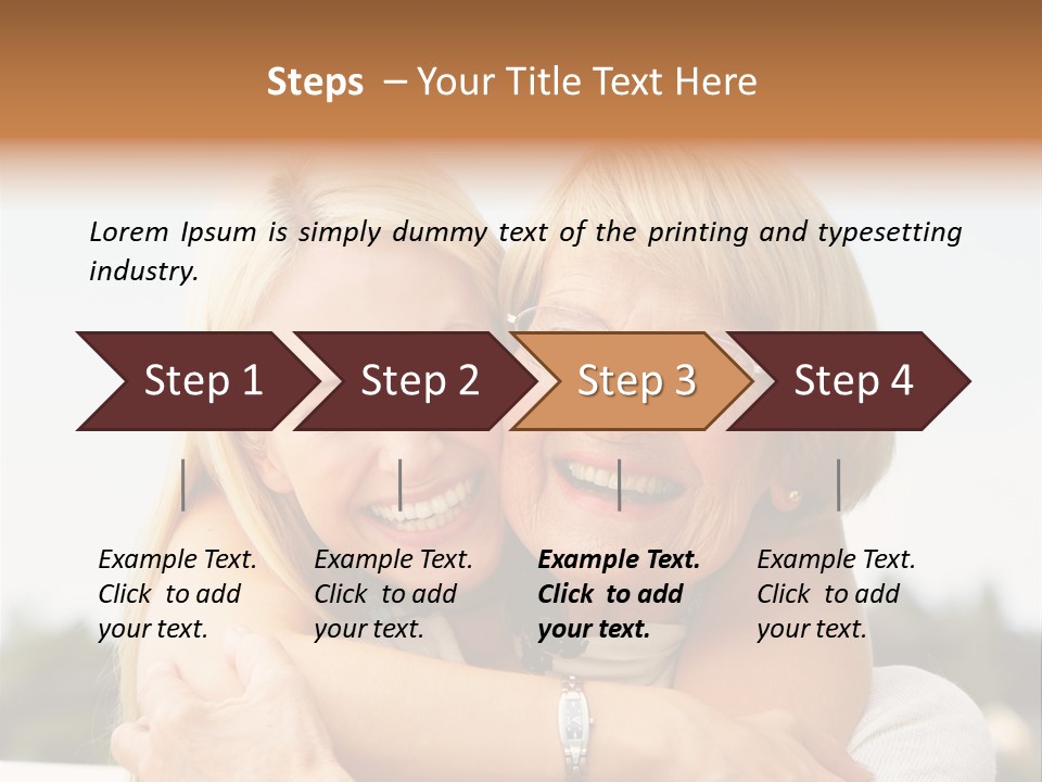 Granddaughter Elder Hug PowerPoint Template