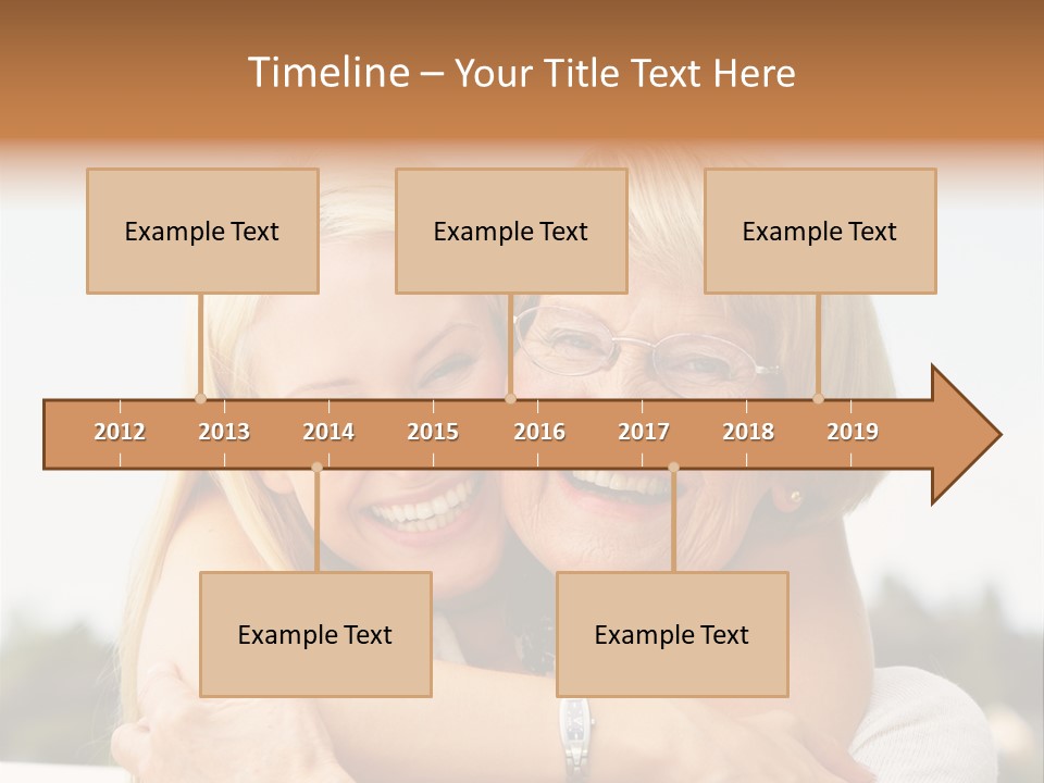 Granddaughter Elder Hug PowerPoint Template