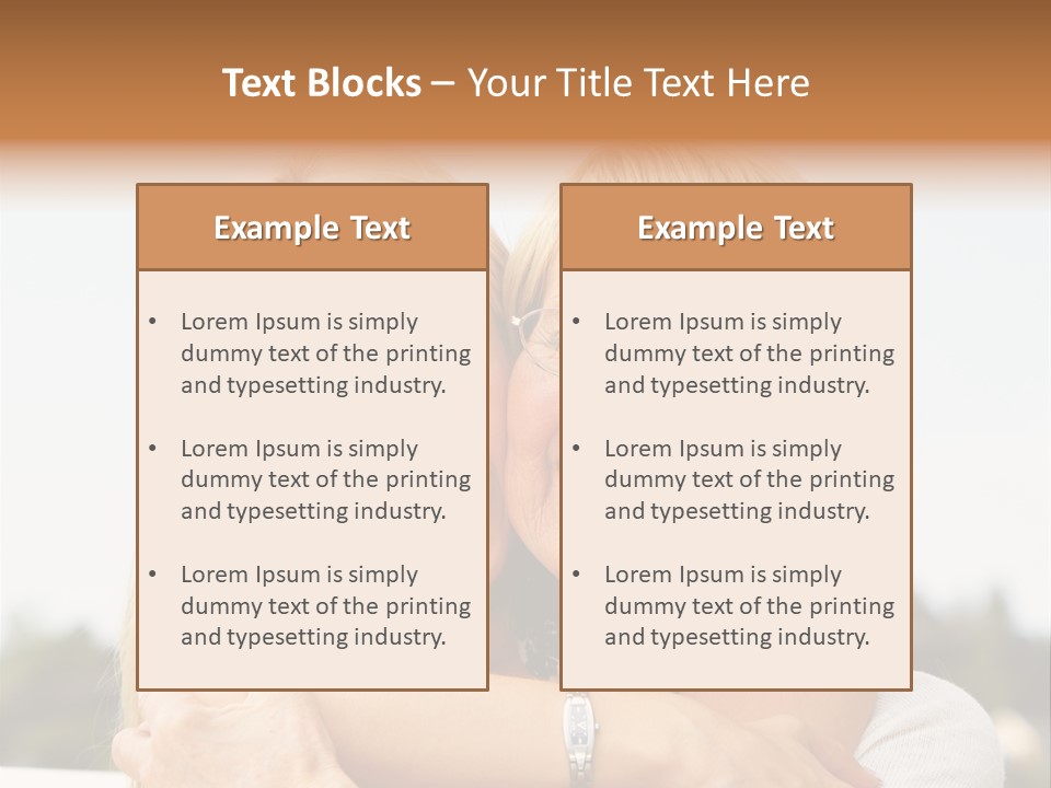 Granddaughter Elder Hug PowerPoint Template