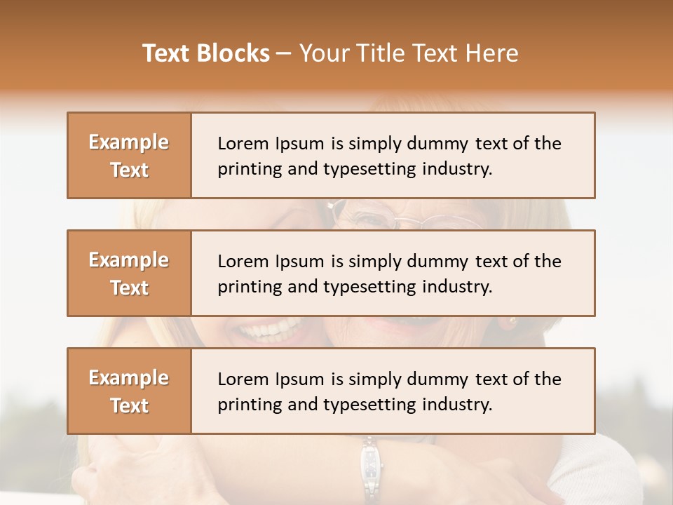 Granddaughter Elder Hug PowerPoint Template