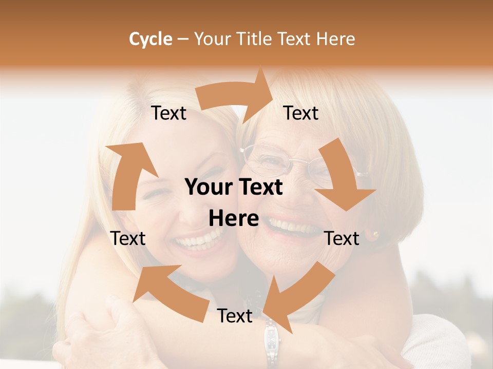 Granddaughter Elder Hug PowerPoint Template