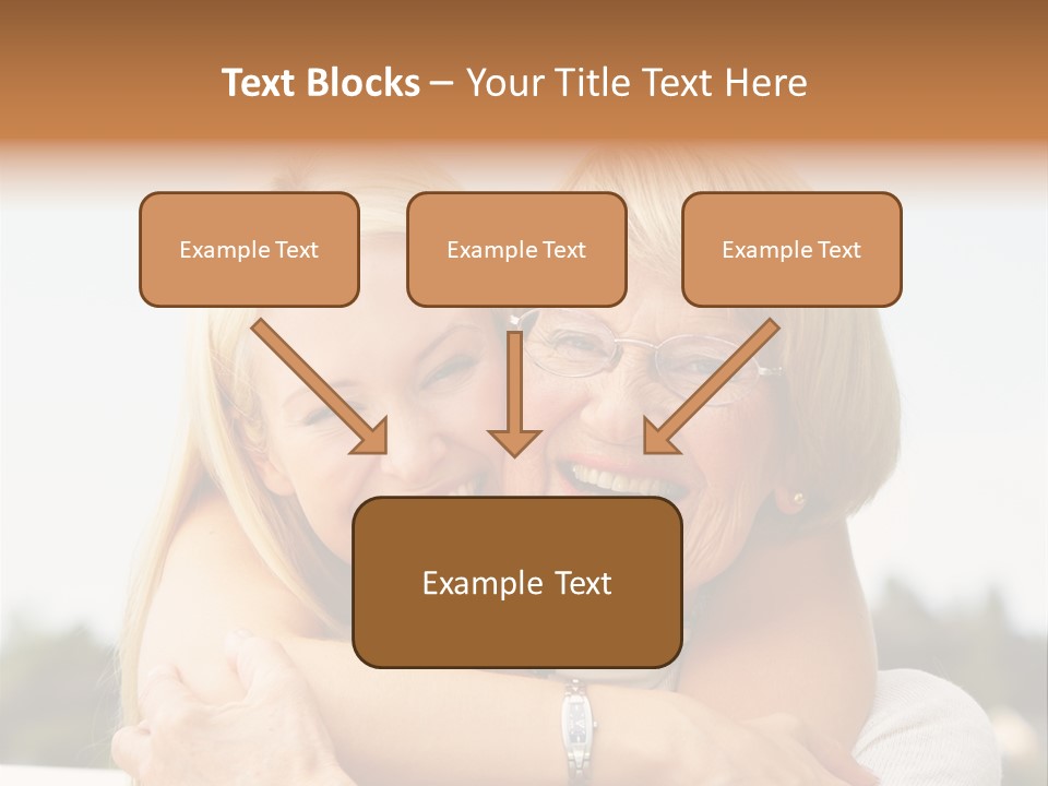 Granddaughter Elder Hug PowerPoint Template