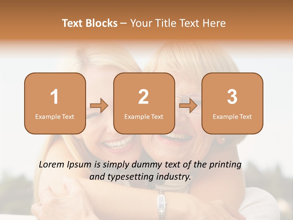 Granddaughter Elder Hug PowerPoint Template