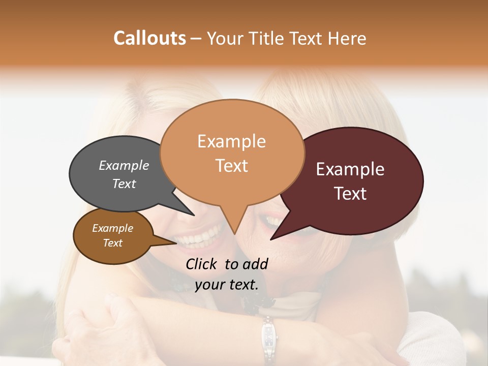 Granddaughter Elder Hug PowerPoint Template