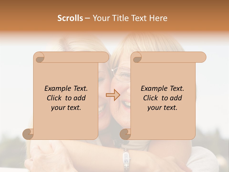 Granddaughter Elder Hug PowerPoint Template