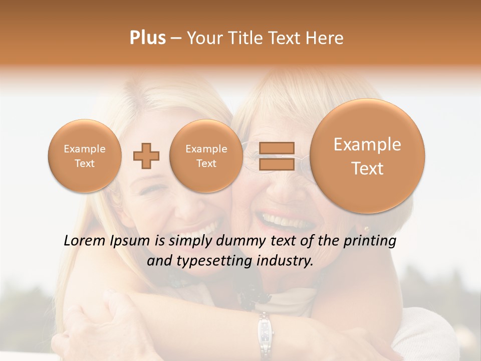 Granddaughter Elder Hug PowerPoint Template