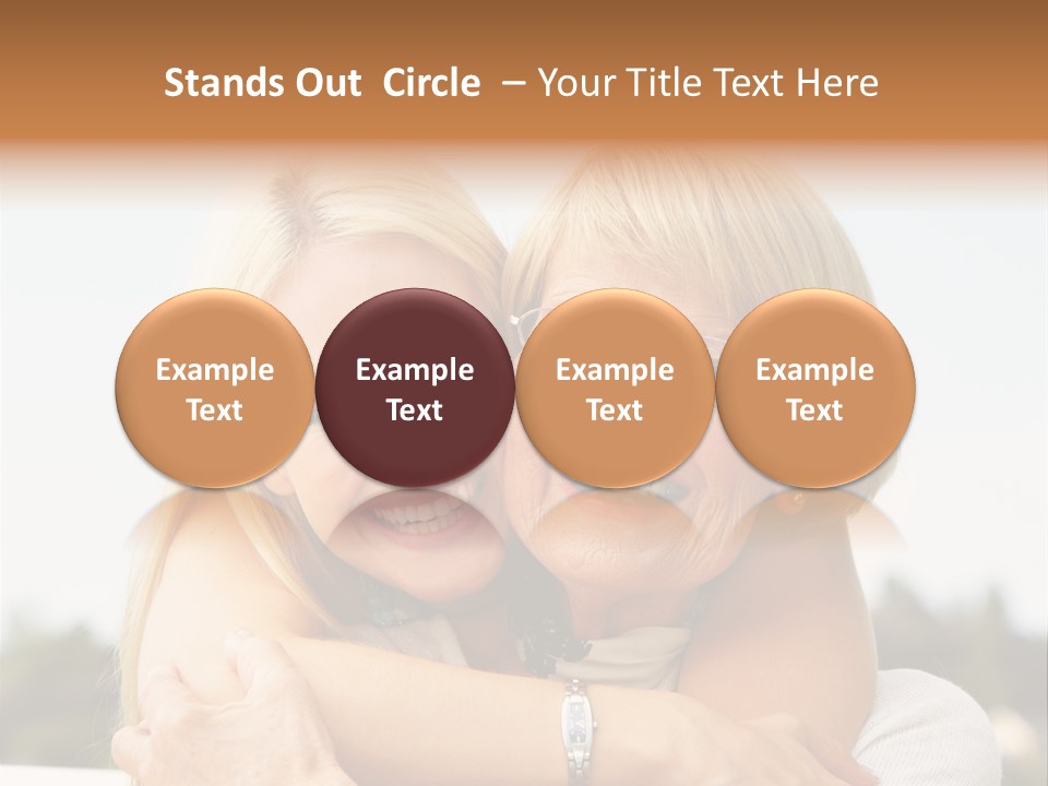 Granddaughter Elder Hug PowerPoint Template