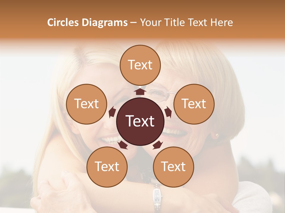 Granddaughter Elder Hug PowerPoint Template