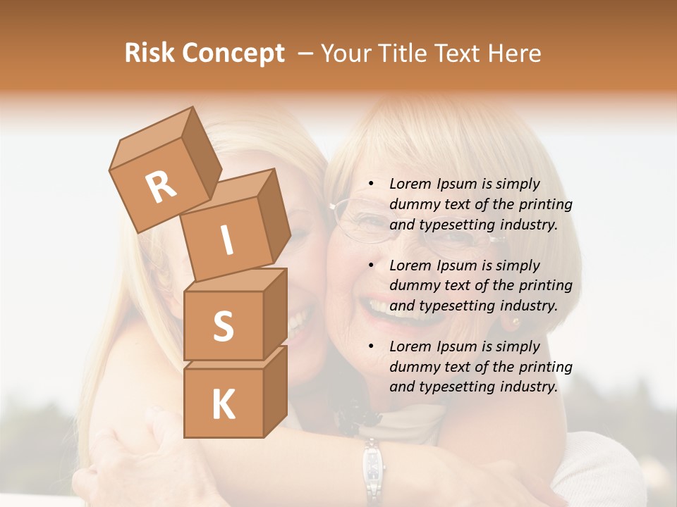 Granddaughter Elder Hug PowerPoint Template