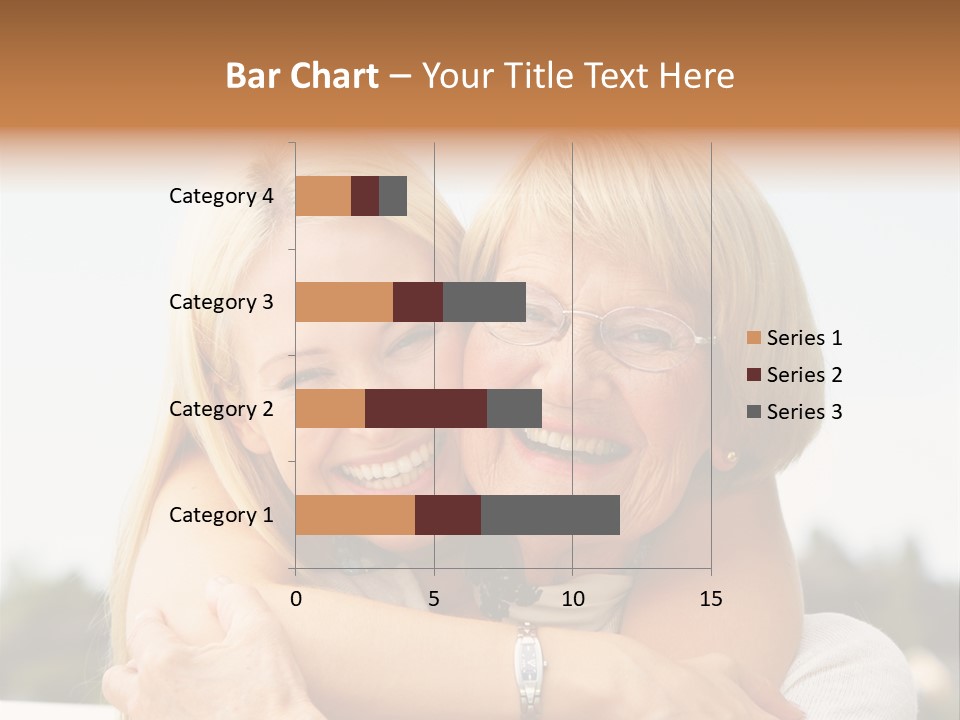 Granddaughter Elder Hug PowerPoint Template