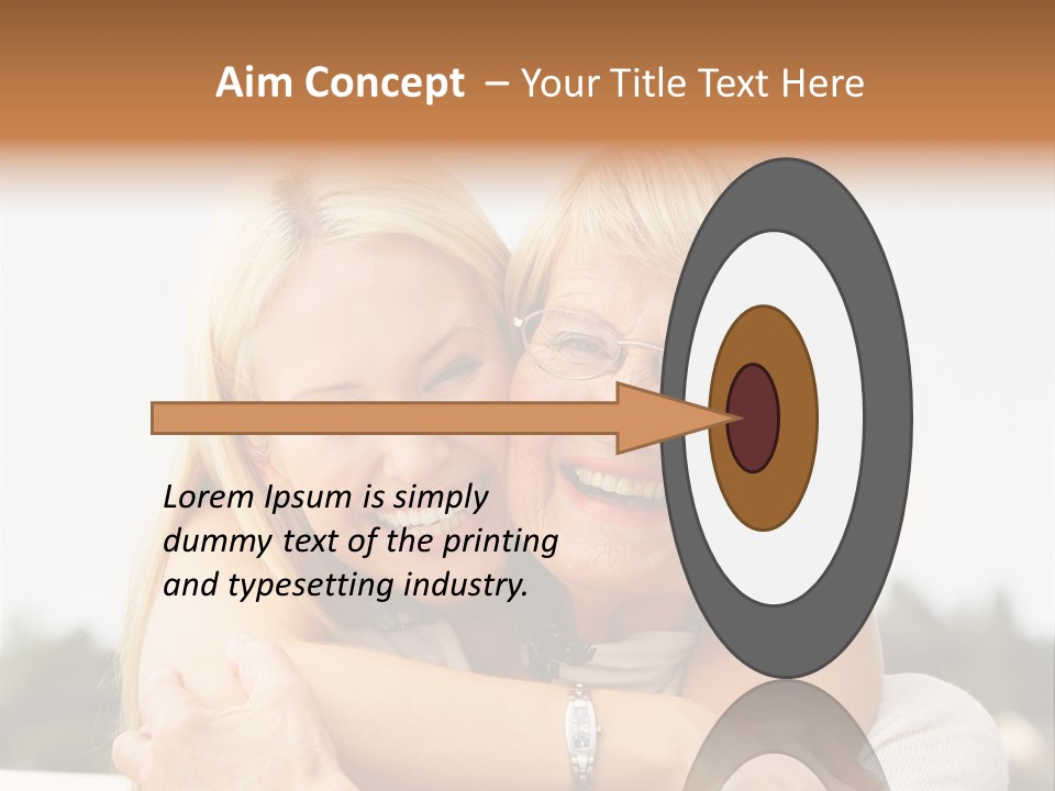 Granddaughter Elder Hug PowerPoint Template