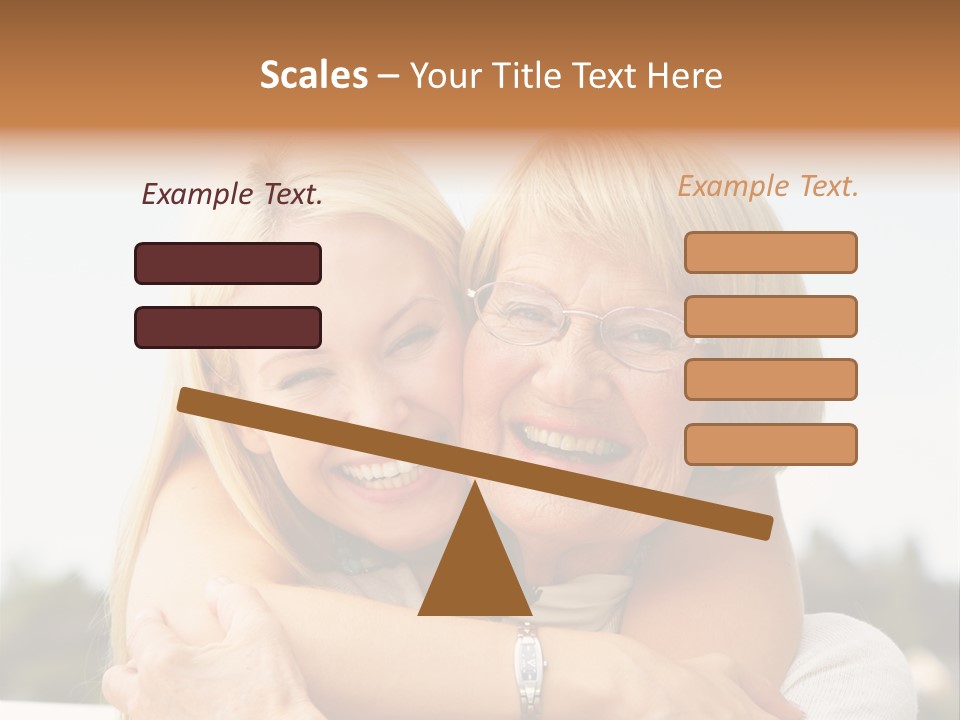 Granddaughter Elder Hug PowerPoint Template