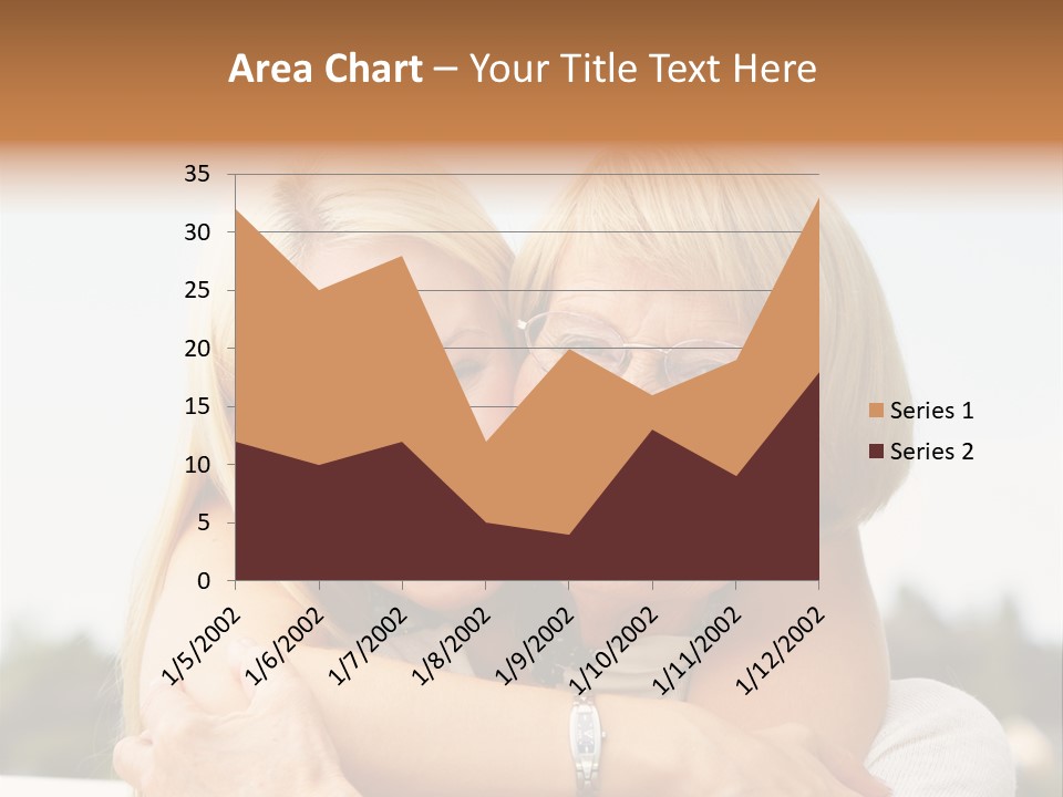 Granddaughter Elder Hug PowerPoint Template