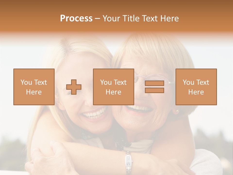 Granddaughter Elder Hug PowerPoint Template