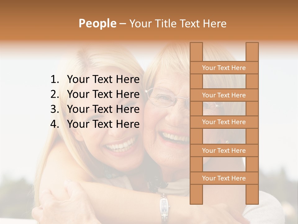 Granddaughter Elder Hug PowerPoint Template