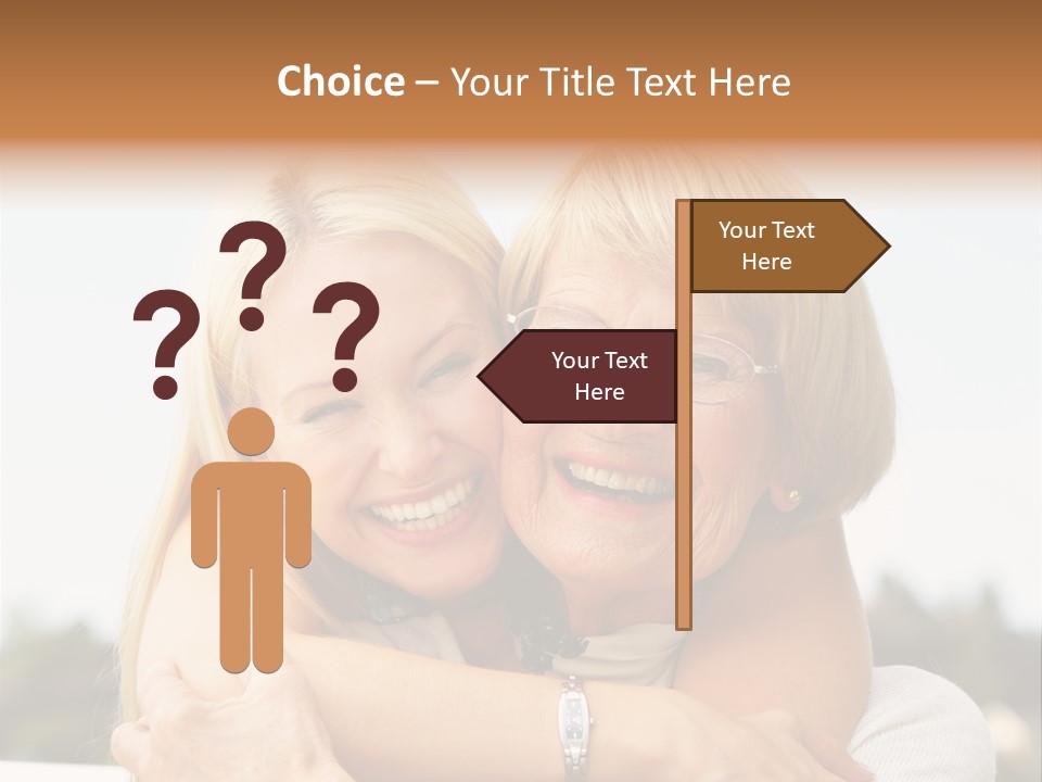 Granddaughter Elder Hug PowerPoint Template