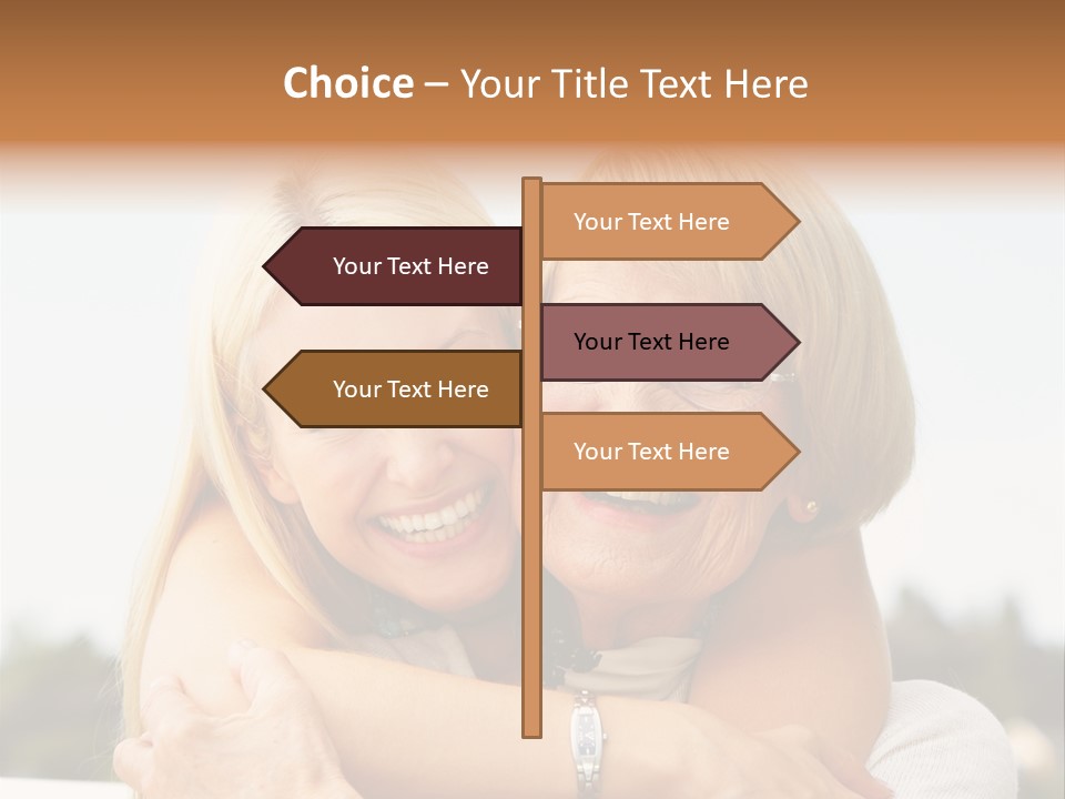 Granddaughter Elder Hug PowerPoint Template