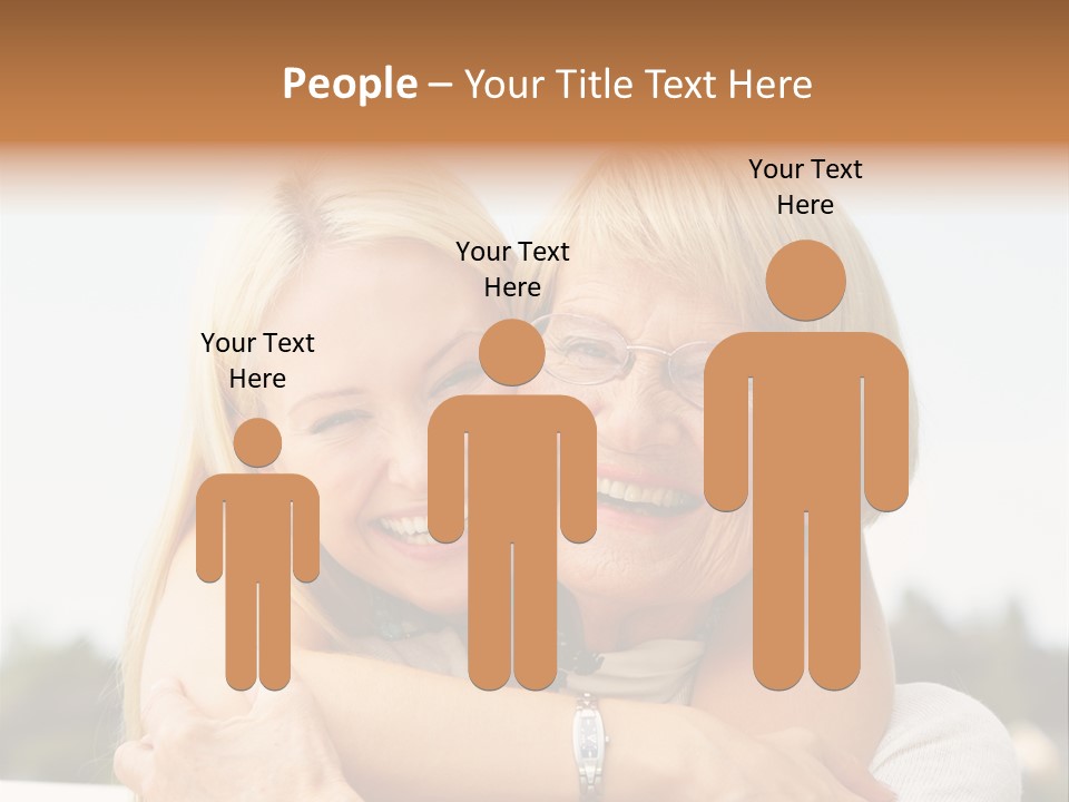 Granddaughter Elder Hug PowerPoint Template