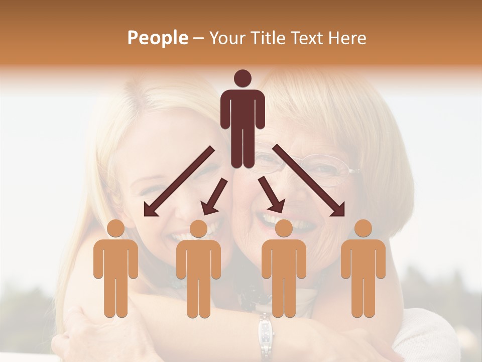 Granddaughter Elder Hug PowerPoint Template