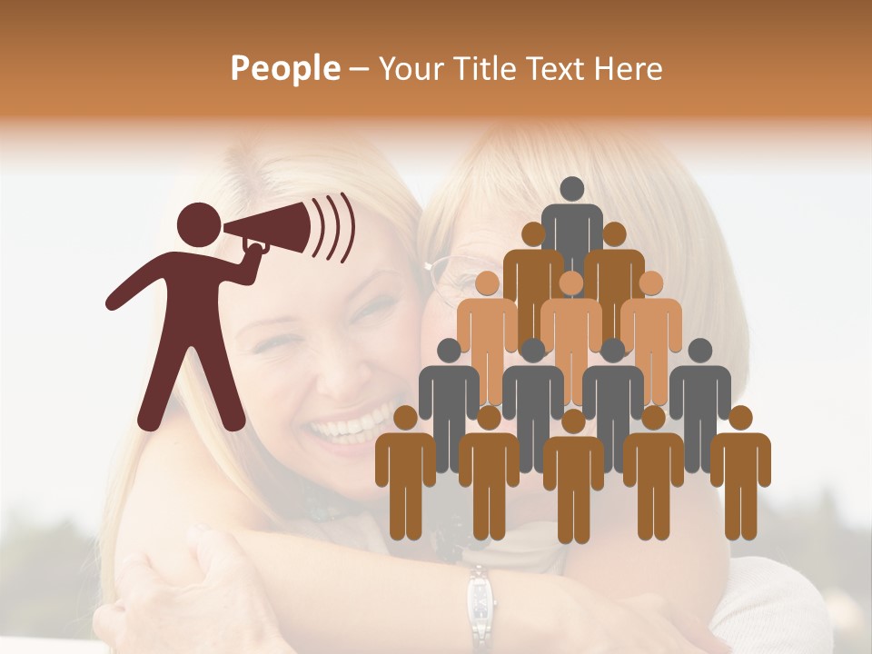 Granddaughter Elder Hug PowerPoint Template