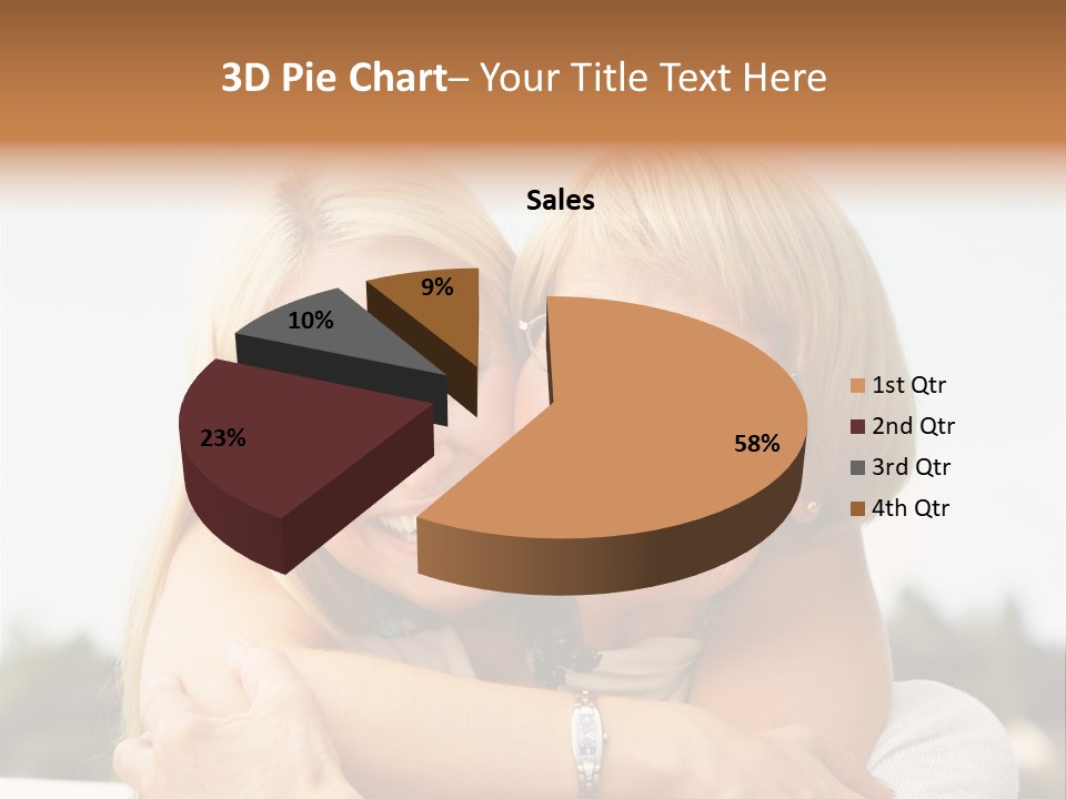 Granddaughter Elder Hug PowerPoint Template