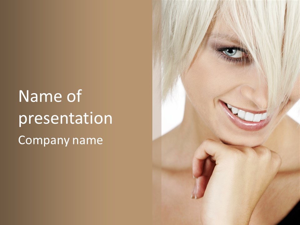 Leute Blond Beautiful PowerPoint Template