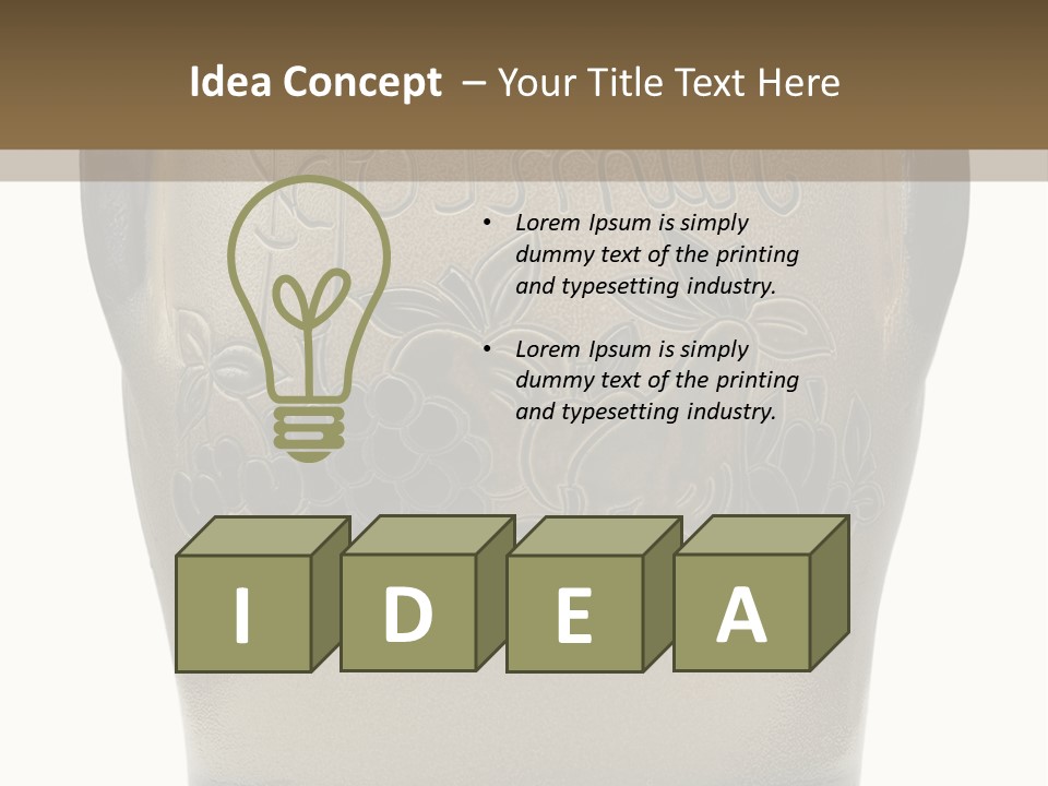 Craft Pot Isolated PowerPoint Template