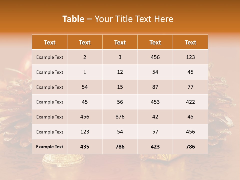 Tabletop Decoration Seasonal PowerPoint Template