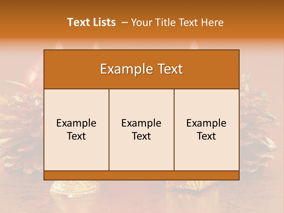 Tabletop Decoration Seasonal PowerPoint Template
