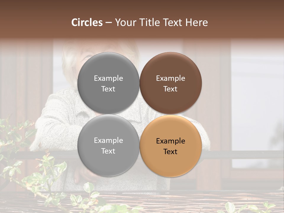 Grandmother Waist Up Retire PowerPoint Template